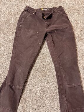 Carhartt Women's Dark Brown Flare Work Jeans